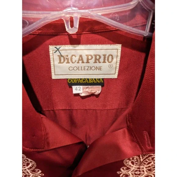 DiCaprio Copacabana Mens Shirt XL Polyester Four Pockets Embroidered‎ - Picture 4 of 4